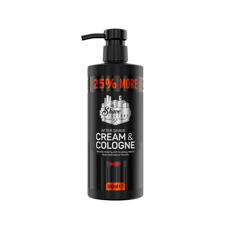 THE SHAVE FACTORY AFTER SHAVE CREAM & COLOGNE RUBY 2IN1 500ML