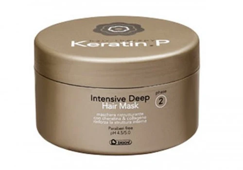 MASCHERA RISTRUTTURANTE CAPELLI CON CHERATINA E COLLAGENE. KERATIN PHASE 2 500 ml. BIACRE