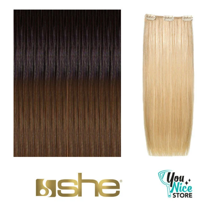 1 fascia extension professionali SHE Easy one clip 50 55 cm Capelli lisci shatush