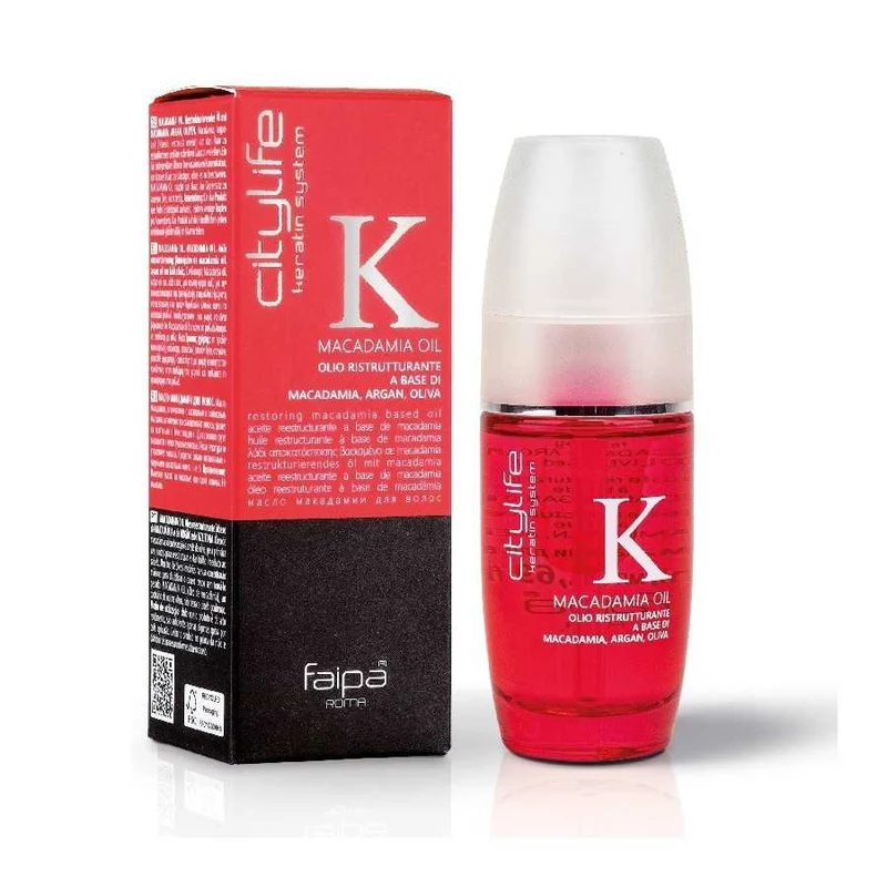 Olio ristrutturante a base di MACADAMIA, ARGAN, OLIVA 50 ml FAIPA KERATIN SYSTEM