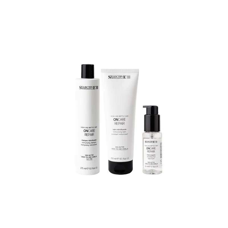 SELECTIVE KIT REPAIR RISTRUTTURANTE SHAMPOO 275ML + BALM 200ML + REPAIR FLUIDO 50ML