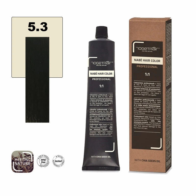 Nabe’ Hair Color nr. 5.3 Castano Chiaro Dorato Togethair 100 ml