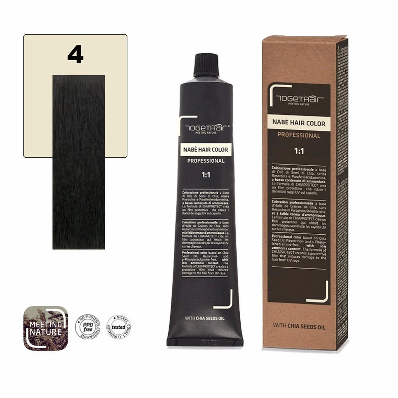 Nabe’ Hair Color Vegan nr. 4 Castano Togethair 100 ml