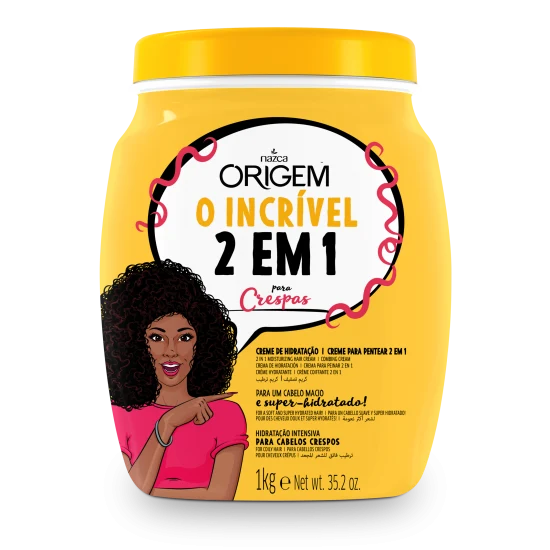 NAZCA Origem Maschera Idratante e Styling 2 in 1 per Capelli Crespi e Ricci 1Kg