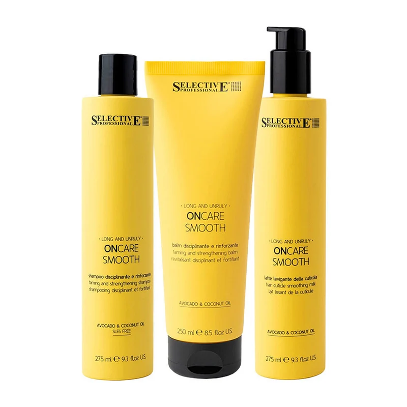 SELECTIVE KIT ONCARE SMOOTH SHAMPOO 275ml + BALM 250ml + KERA FLUIDO 275ml