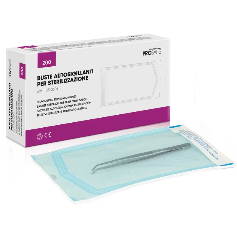 Buste Autosigillanti per Autoclave Sterilizzazione Strumenti 135x260 200 pz