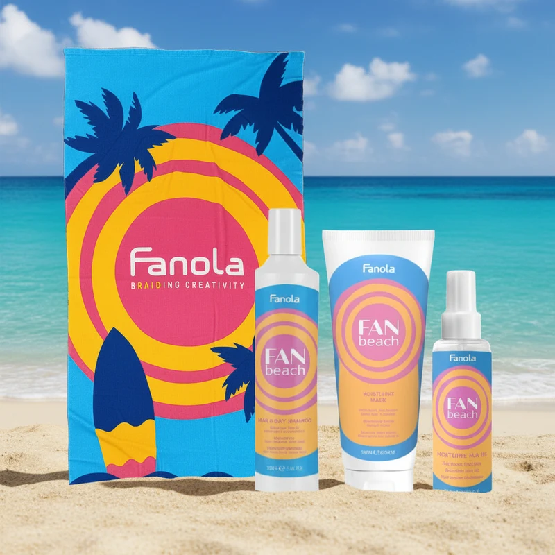 FANOLA FAN BEACH SUMMER KIT - SHAMPOO 350ML + MASCHERA 250ML + OLIO 100ML+ IN OMAGGIO ASCIUGAMANO