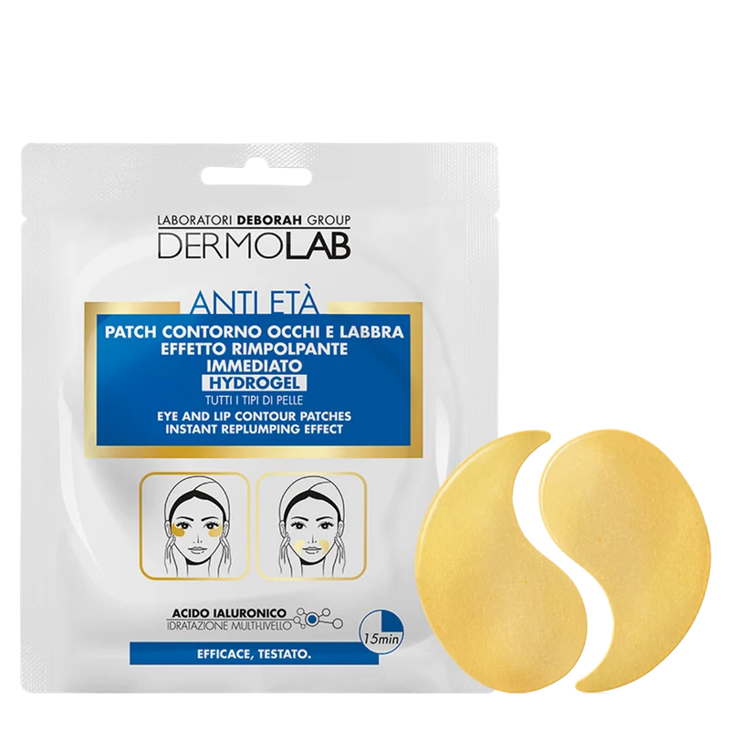 Dermolab Patch contorno occhi e labbra effetto rimpolpante immediato hydrogel