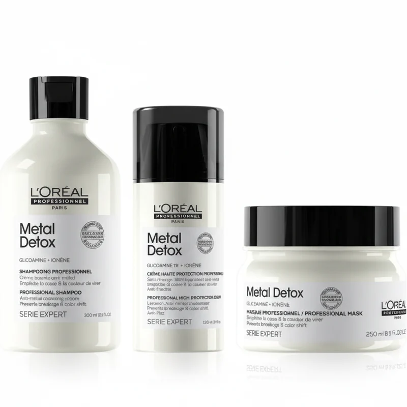 L’OREAL PROFESSIONNEL KIT METAL DETOX SHAMPOO 300ML + MASCHERA 250ML + CREMA PROTETTIVA 100ML