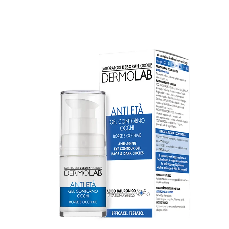 Dermolab Anti Età Gel Contorno Occhi Borse e Occhiaie 15ml