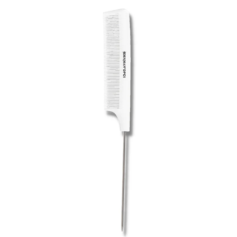 Denman pettine coda metallo bianco DPC1