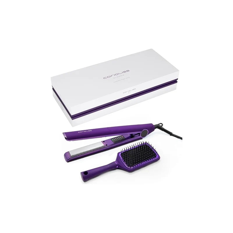 CORIOLISS C1 PURPLE CHROME PIASTRA + SPAZZOLA