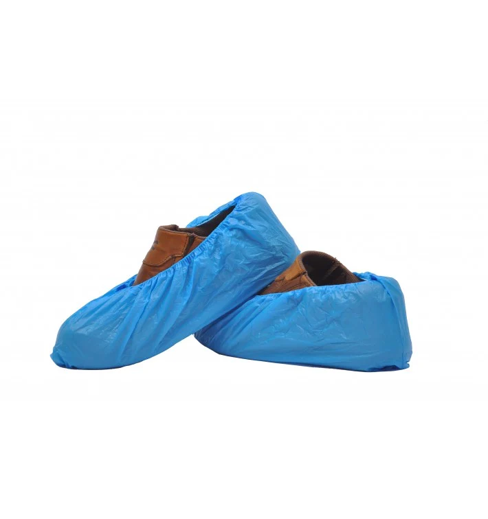Monouso Copriscarpe In Pe, Celeste C/Biadesivo Tg.Unica. Conf.100Pz