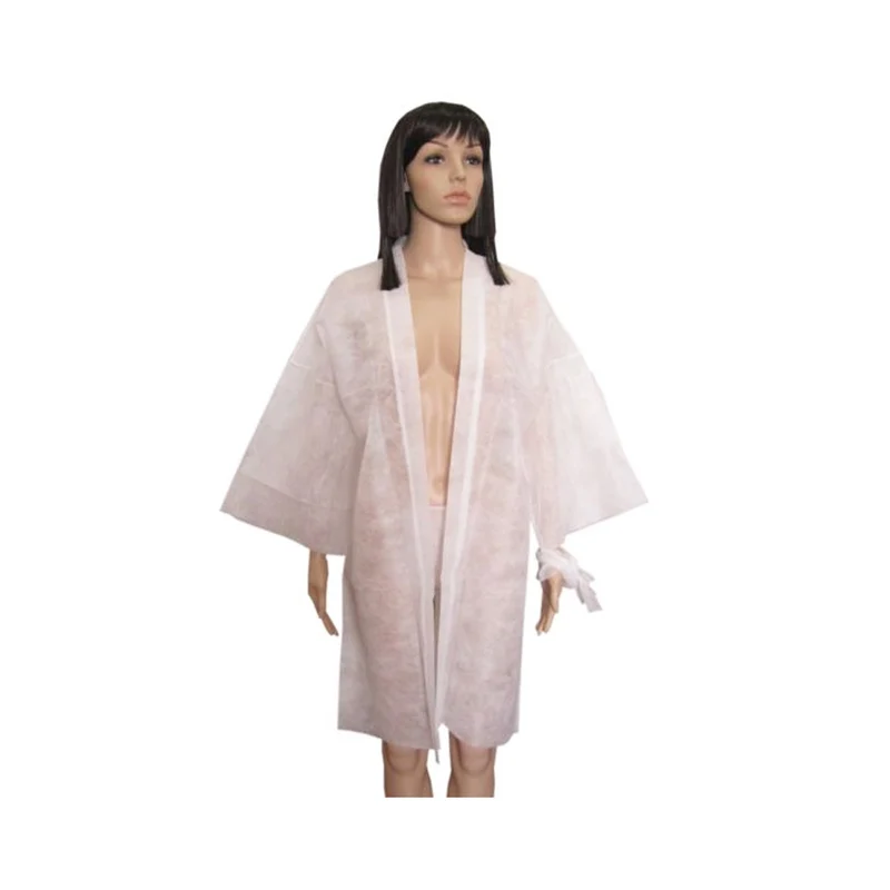 KIMONO MONOUSO BIANCO ESTETISTA E PARRUCCHIERE IN TNT