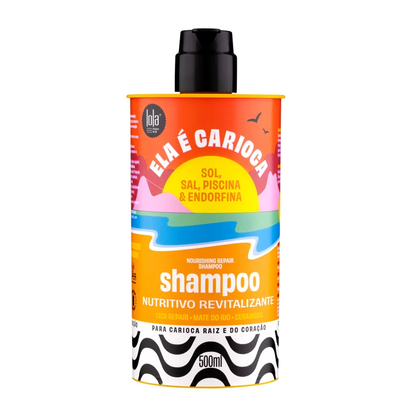 Lola From Rio Ela É Carioca Shampoo Nutritivo Revitalizante 500ml - shampoo nutriente rivitalizzante