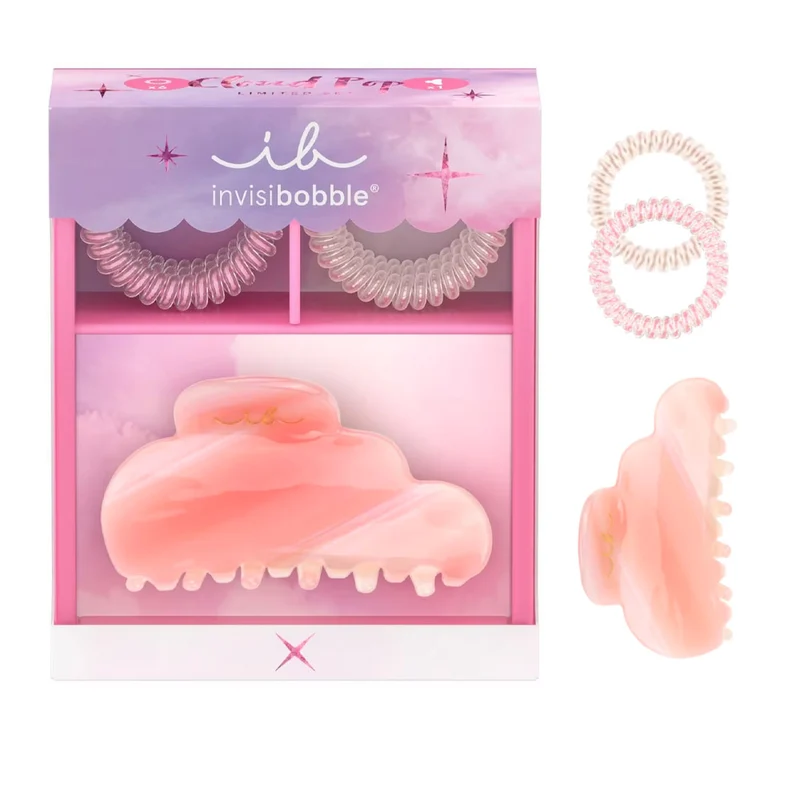 Invisibobble Cloud Pop Set 7pz - elastici a spirale e mollettone