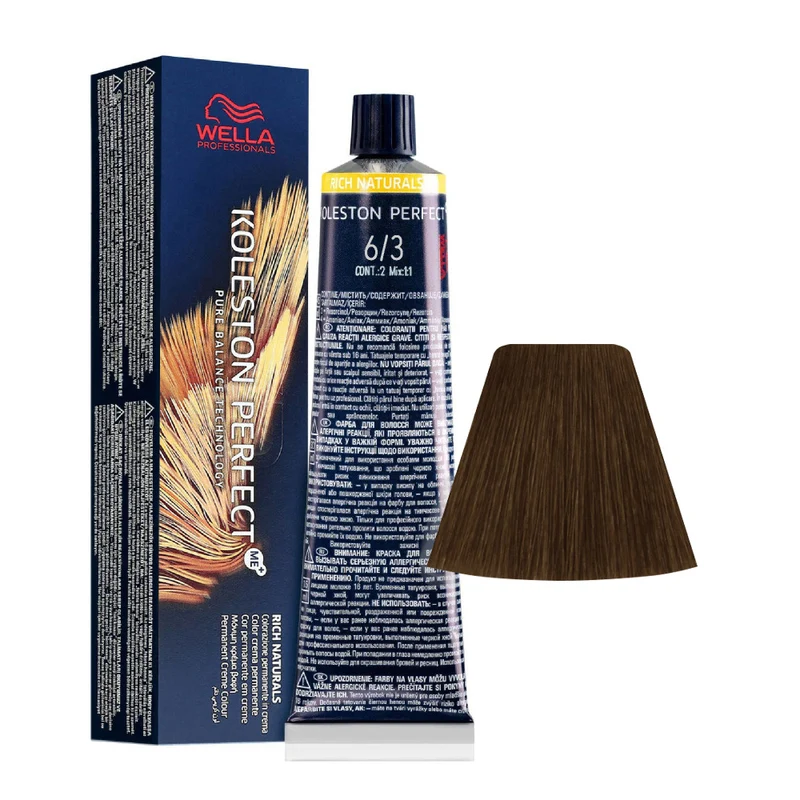 Wella Koleston Perfect Me+ Rich Naturals 6/3 Biondo Scuro Dorato 60ml - colorazione permanente