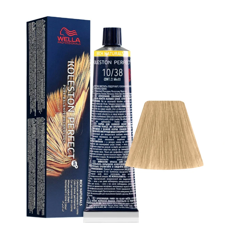 Wella Koleston Perfect Me+ Rich Naturals 10/38 Biondo Platino Dorato Perla 60ml - colorazione permanente