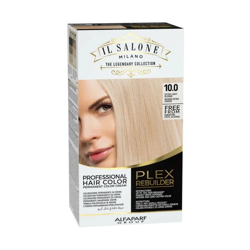 Alfaparf Milano Il Salone Plex Rebuilder Color Kit 10.0 Biondo Extra Chiaro - colorazione permanente in crema