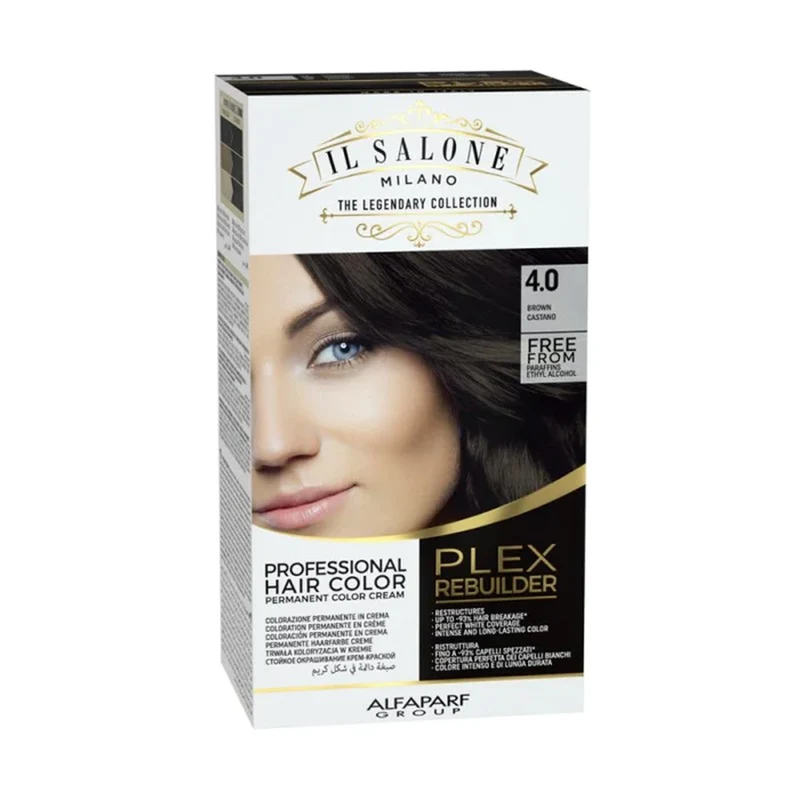 Alfaparf Milano Il Salone Plex Rebuilder Color Kit 4.0 Castano - colorazione permanente in crema