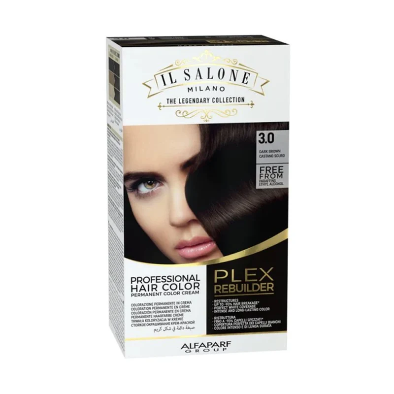 Alfaparf Milano Il Salone Plex Rebuilder Color Kit 3.0 Castano Scuro - colorazione permanente in crema