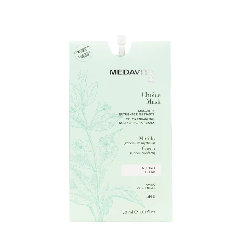 Medavita Lunghezze Choice Mask Clear 30ml - maschera nutriente riflessante neutro