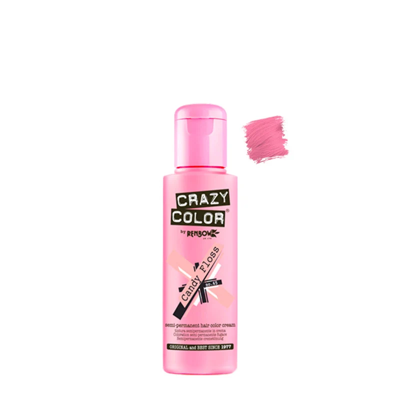 Crazy Color Candy Floss no 65, 100ml - crema colorante rosa acceso