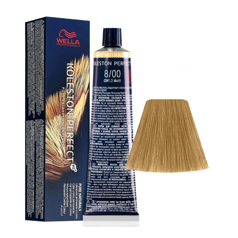 Wella Koleston Perfect Me+ Pure Naturals 8/00 Biondo Chiaro Naturale 60ml - colorazione permanente