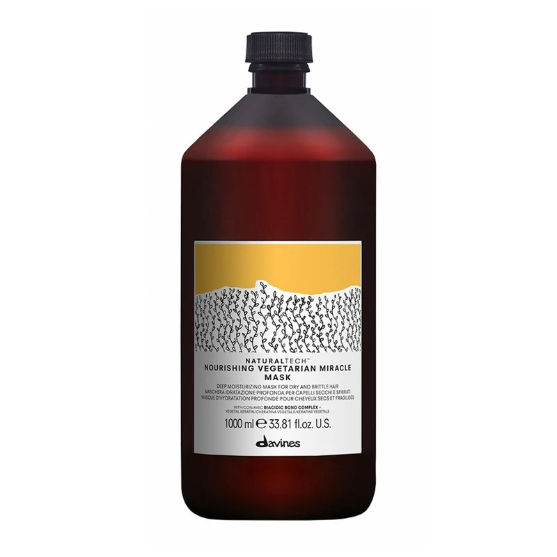 Davines Naturaltech Nourishing Vegetarian Miracle Mask 1000ml - maschera extra idratante per capelli secchi e sfibrati