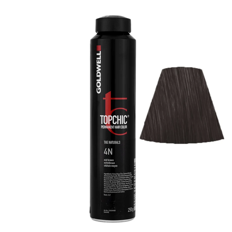 Goldwell Topchic Can 4N Medium Brown 250gr - colore permanente in bombola