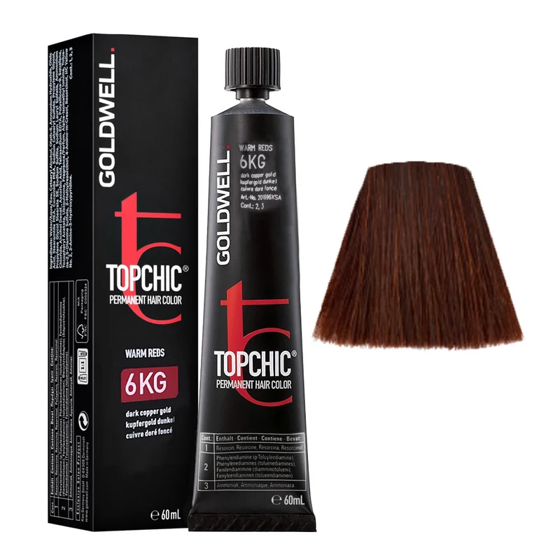 Goldwell Topchic Tube 6KG Copper-Gold-Dark 60ml - colore permanente in tubo