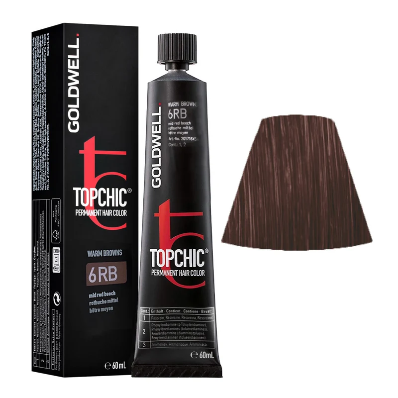 Goldwell Topchic Tube 6RB Red Beech Medium 60ml - colore permanente in tubo