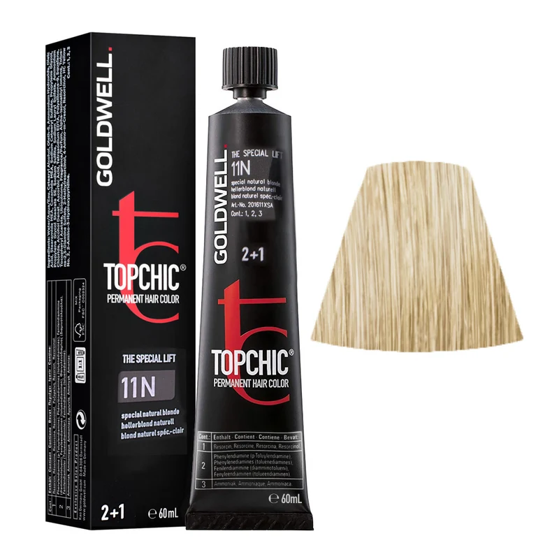 Goldwell Topchic Tube 11N Light Blonde-Natural 60ml - colore permanente in tubo