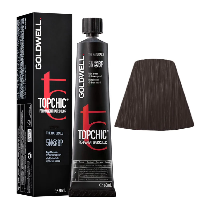 Goldwell Topchic Tube 5N@BP Light Brown Elumenated Brown Pearl 60ml - colore permanente in tubo