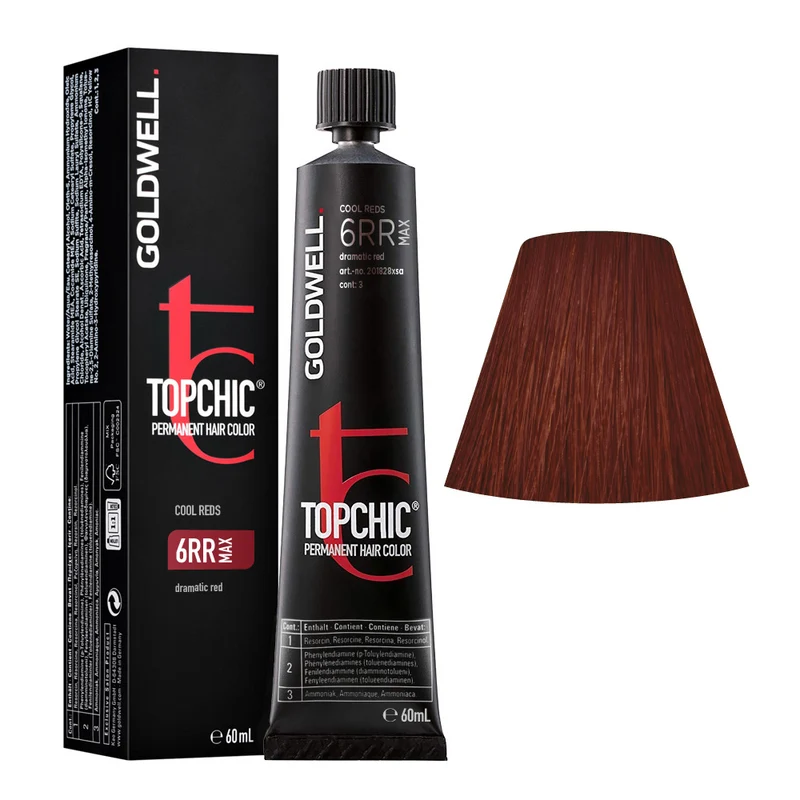 Goldwell Topchic Tube C6RR Max Dramatic Red 60ml - colore permanente in tubo