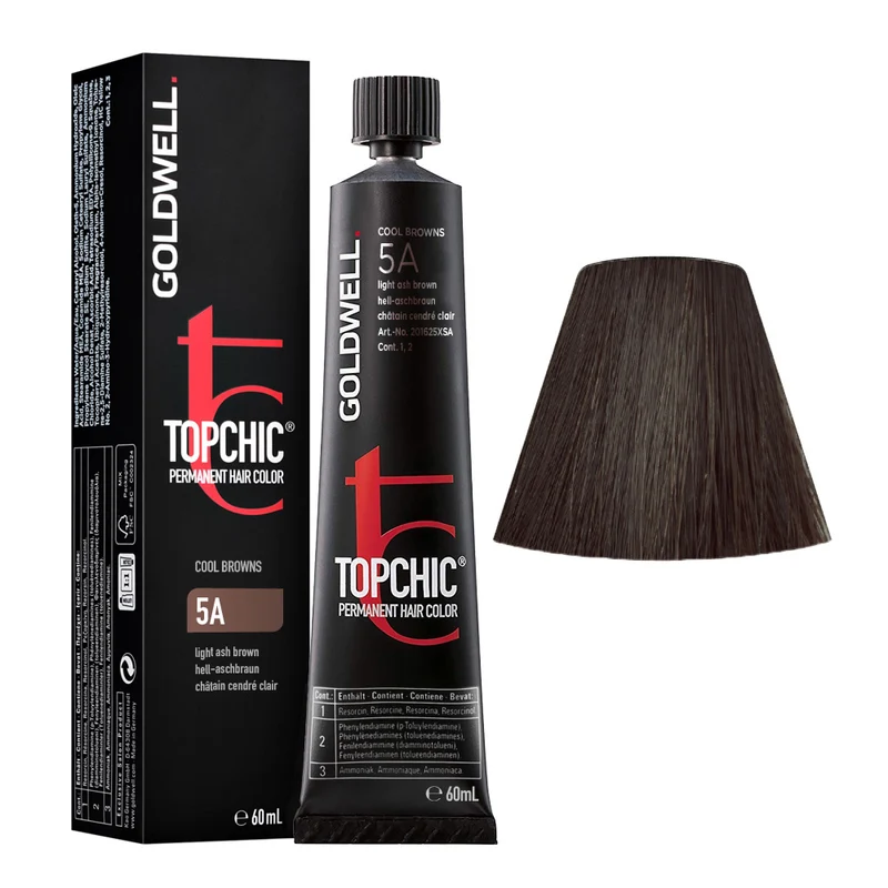 Goldwell Topchic Tube C5A Light Ash Brown 60ml - colore permanente in tubo