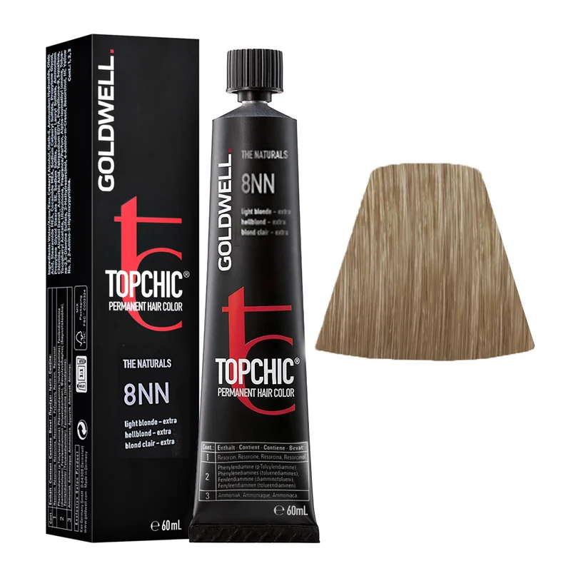 Goldwell Topchic Tube 8NN Light Blonde Extra 60ml - colore permanente in tubo