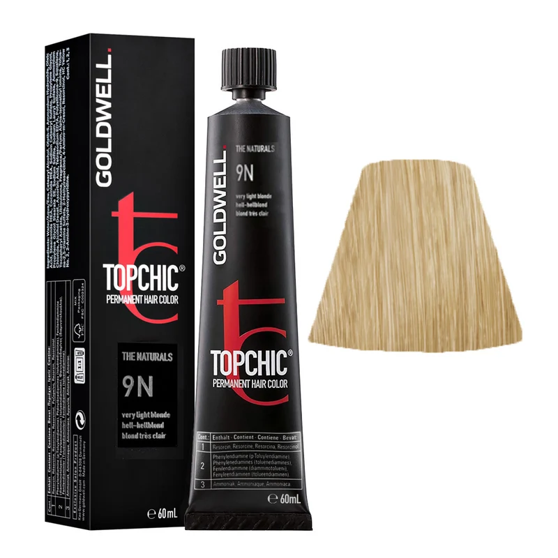 Goldwell Topchic Tube 9N Light-Light Blonde 60ml - colore permanente in tubo