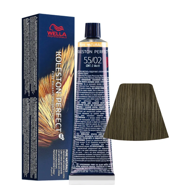 Wella Koleston Perfect Me+ Pure Naturals 55/02 Castano Chiaro Intenso Naturale Matt 60ml - colorazione permanente