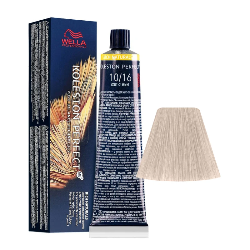 Wella Koleston Perfect Me+ Rich Naturals 10/16 Biondo Platino Cenere Violetto 60ml - colorazione permanente