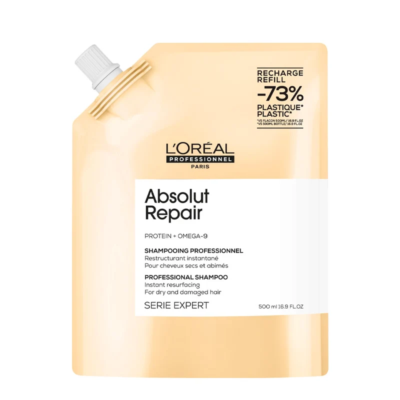 L'Oreal Professionnel Paris Serie Expert Absolut Repair Shampoo Refill 500ml - eco-ricarica shampoo capelli danneggiati