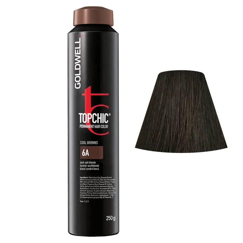 Goldwell Topchic Can 6A Dark Ash Blonde 250gr - colore permanente in bombola