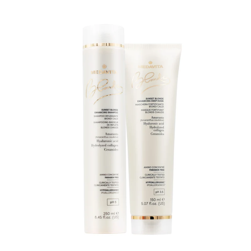 Medavita Blondie Sunset Shampoo 250ml Maschera 150ml Biondi Caldi