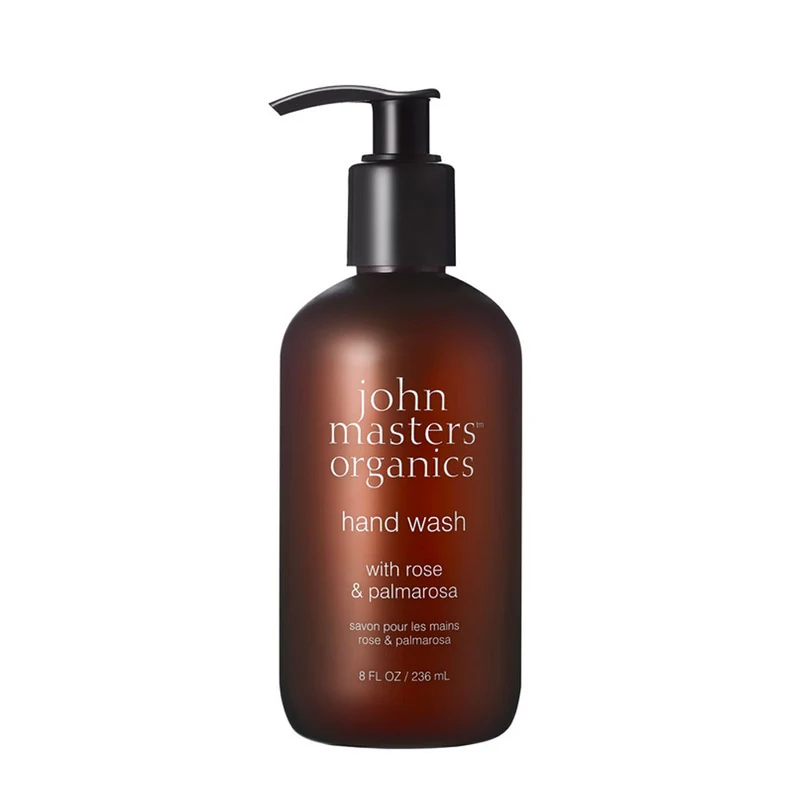 John Masters Organics Hand Wash Rose And Palmarose 236ml - sapone mani con rosa e palmarosa