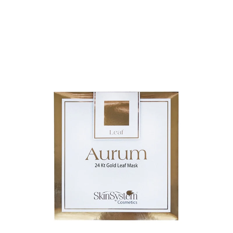 SkinSystem Aurum 24kt Gold Leaf Mask 25 foglie - trattamento viso e décolleté con oro