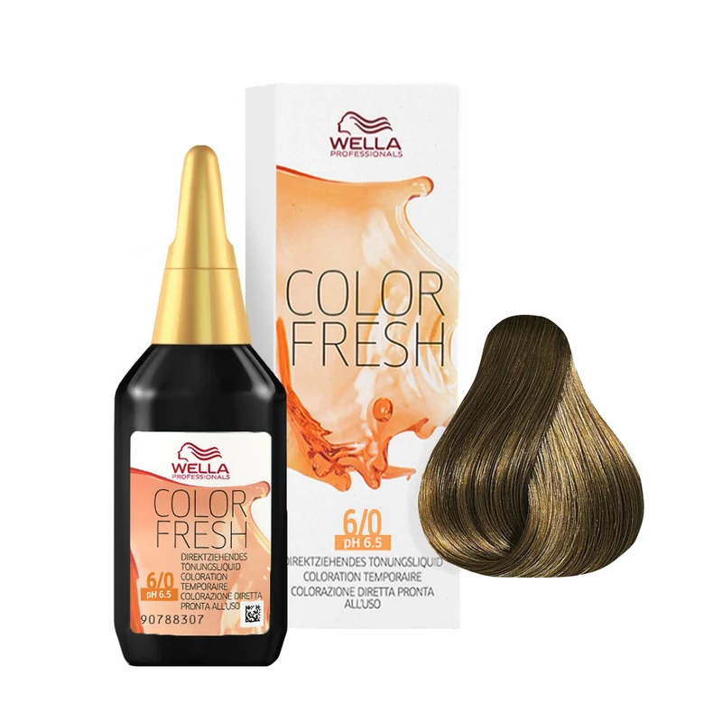 Wella Color Fresh 6/0 Biondo Scuro 75ml - riflessante diretto senza ammoniaca