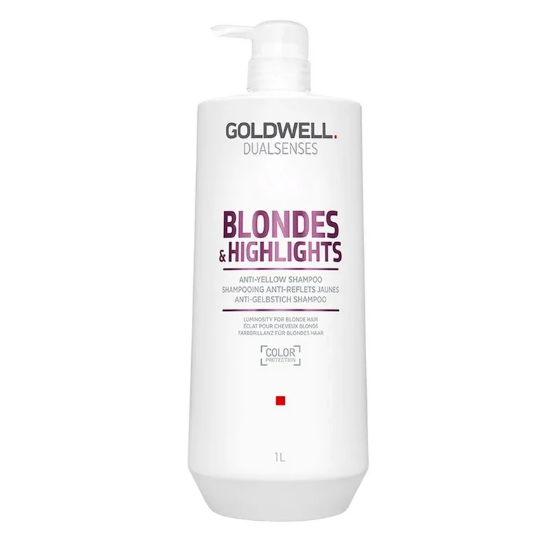 Goldwell Dualsenses Blonde & Highlights Anti-Yellow Shampoo 1000ml - shampoo antigiallo per capelli colorati o naturali