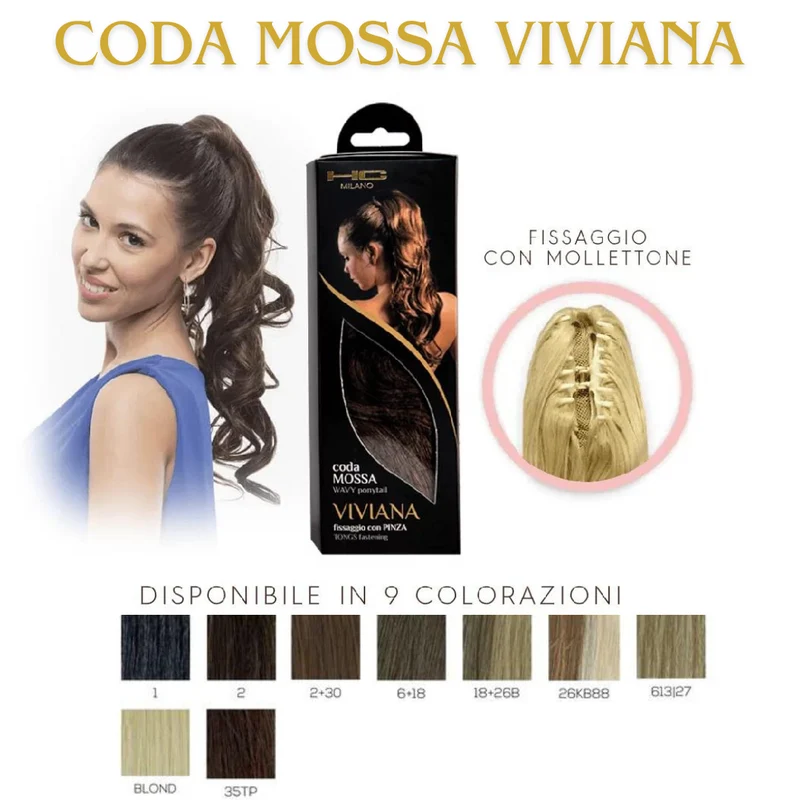 HC MILANO CODA MOSSA VIVIANA FISSAGGIO CON PINZA
