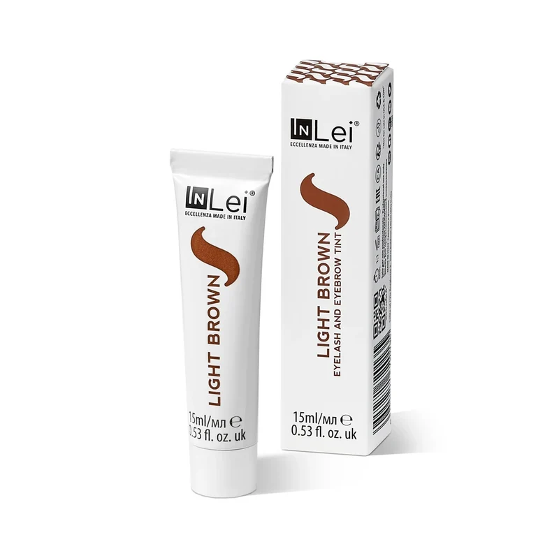 INLEI "LIGHT BROWN"- TINTA MARRONE CHIARO PER CIGLIA E SOPRACCIGLIA 15ML