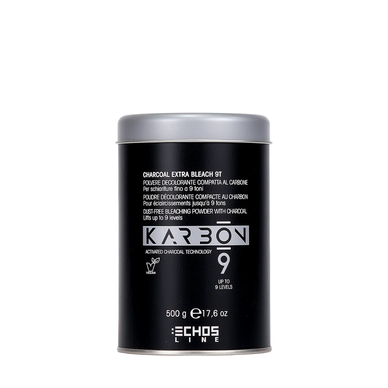 ECHOSLINE DECOLORANTE COMPATTA AL CARBONE PER SCHIARITURE FINO A 9 TONI KARBON